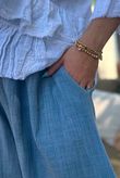 Frame Scoop Hem Pant Washed Denim